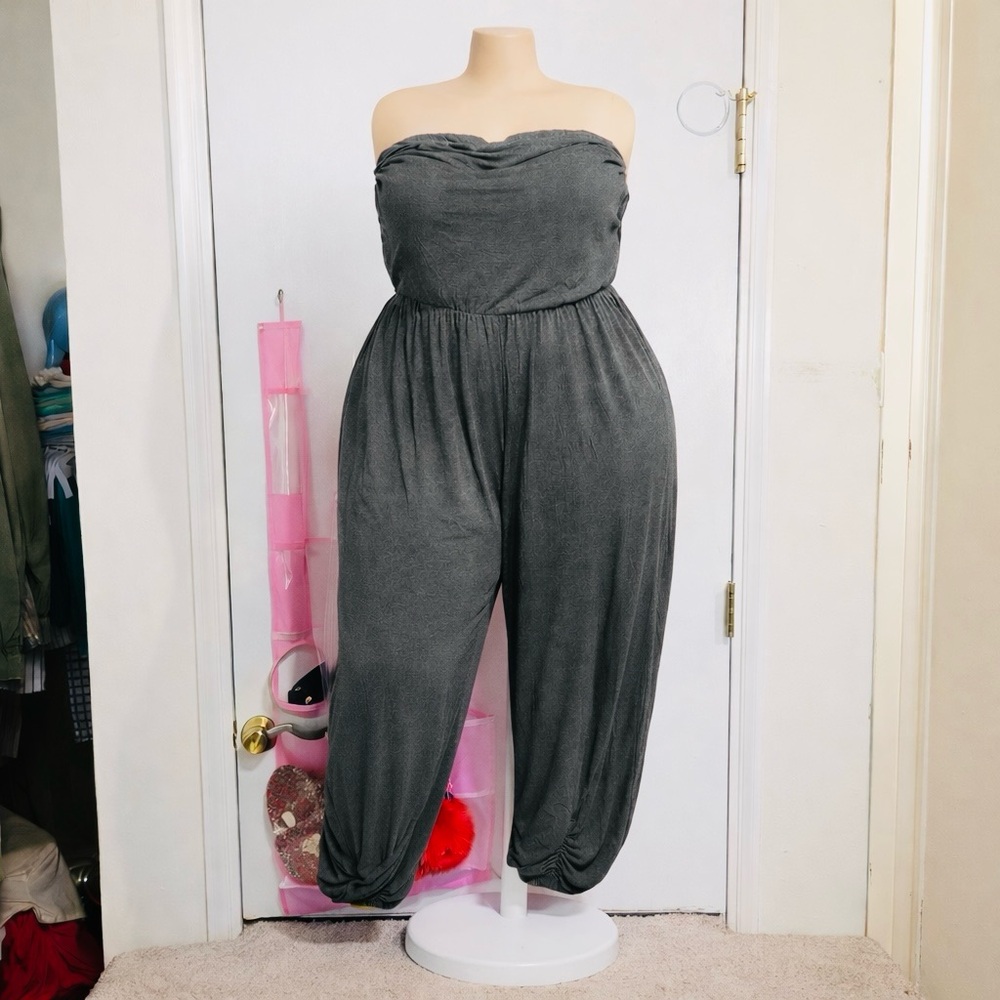 Target Charcoal Jumpsuit 3X - Picture 4 of 6